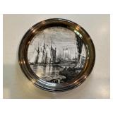Tray w New York river scene