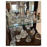 Crystal figurines, paperweights, Waterford Crystal cross