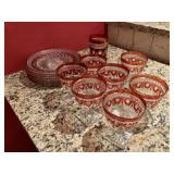 Ruby "thumbprint" depression glass