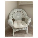 White wicker chair