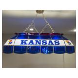 KU leaded glass billiards table light