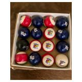 KU Jayhawks billiard balls