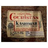 Label on Couristan Kashimar rug