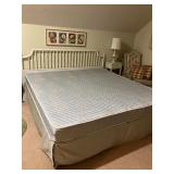 King Bed w faux bamboo headboard