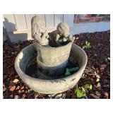 Concrete fountain topper