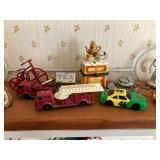 Metal die cast toy trucks, cars