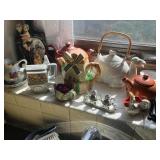 Some of the many teapots
