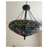 Large leaded glass chandelier