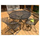 Wrought iron table w 4 chairs