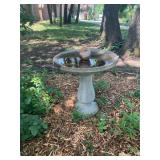 Concrete bird bath