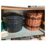 Graniteware canner, picnic basket