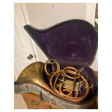 Antique M.J. Kalashen French horn