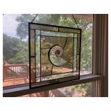 Leaded, stained-glass window