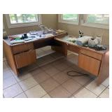 Norman Bates oak corner desk