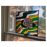 Leaded stained-glass window
