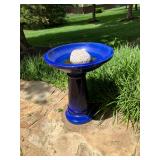Cobalt birdbath, 2 parts