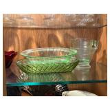 Green depression glass
