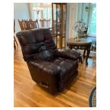 La-Z-Boy recliner w brown leather upholstery