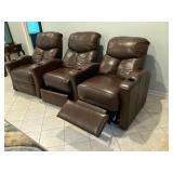 Reclining chairs w drink console