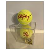 Signed Billy Jean King tennis balls