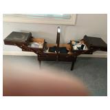 Large foldout sewing basket