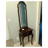 Small mahogany table w mirror