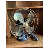 Antique Emerson brass blade spider cage oscillating fan