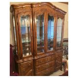 Stanley lighted china cabinet