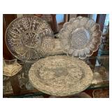 Large glass platters