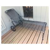 Wrought iron chaise