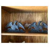 Cast aluminum eagle bookends