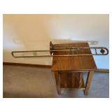 Old brass trombone