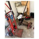 Large 2 wheel dolly, heavy duty floor jack