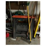 Folding sawhorses