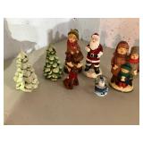 Chalkware Christmas figures