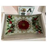 Peggy Karr poinsettia tray