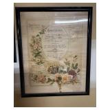 Antique German marriage ceertificate 