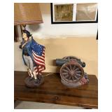 Large cast plaster cannon