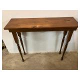 Narrow pine hall table