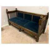 Late 19th century solid oak sofa