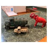 Antique cast iron C-cab trucks