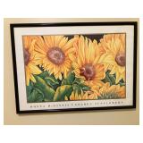 Framed sunflowers print