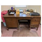 Solid mahogany desk, Indiana Desk Co