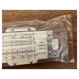 Sealed package on slide rule