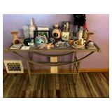 Hall table w iron base