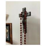 Rosary on crucifix