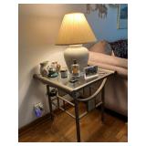 End table w iron base