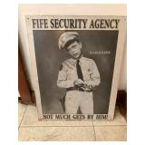 Barney Fife metal sign