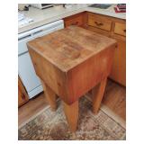 Small butcher block table