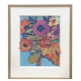 Lot 006-1 Block Printed Floral Study Contemporary Art